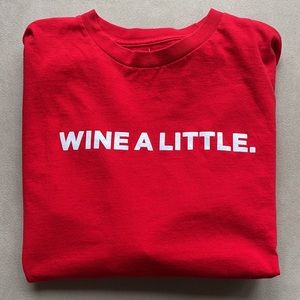KOHLER “WINE A LITTLE - EAT A LOT” red long-sleeve (size medium)